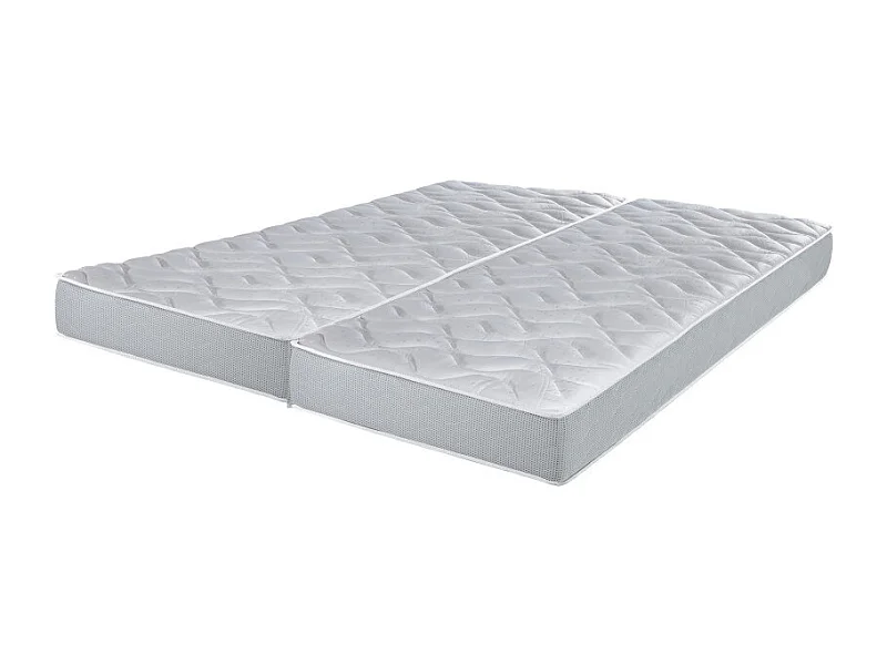 Matelas 2x90x190 Wave - Mousse - Hauteur 19 cm - 3 zones - Soutien ferme