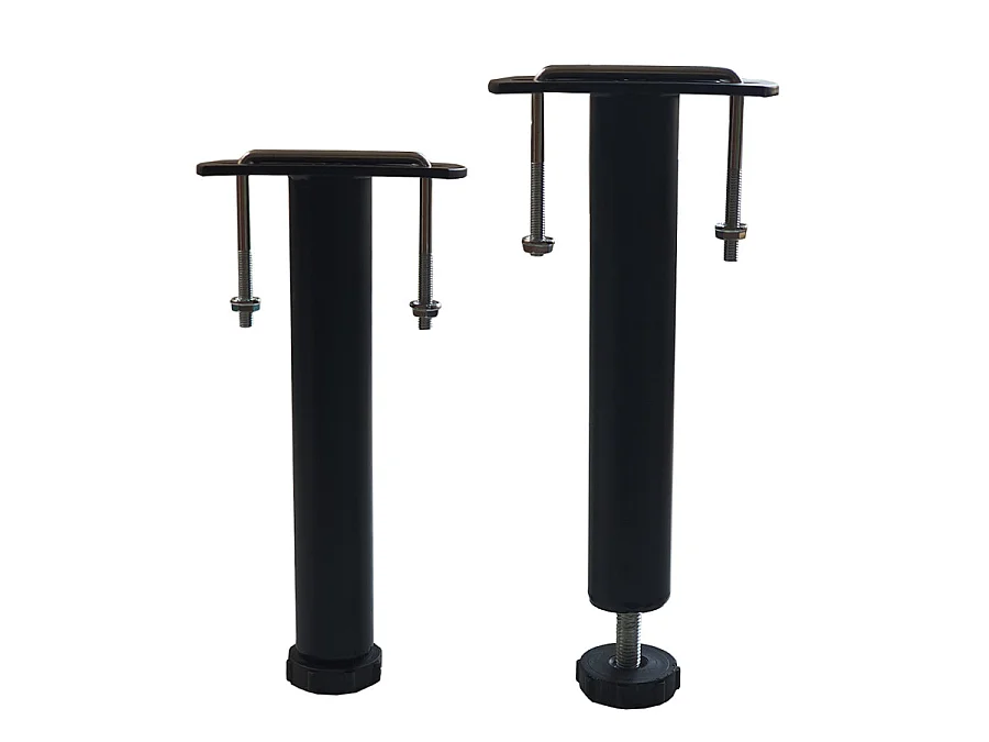 2 pieds de liaison métal H 21 à 32 cm pour sommier métal