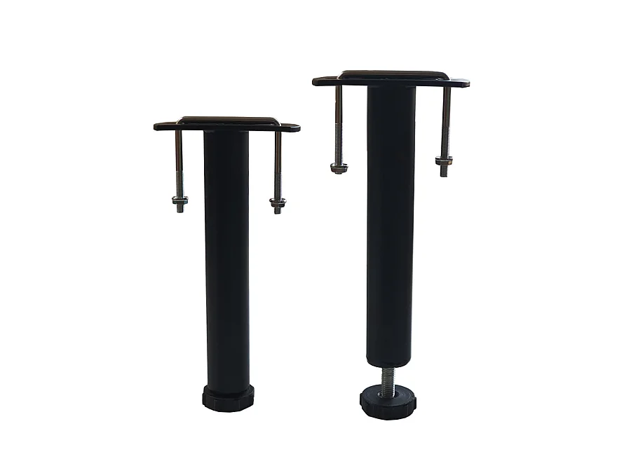 2 pieds de liaison métal H 21 à 32 cm pour sommier métal