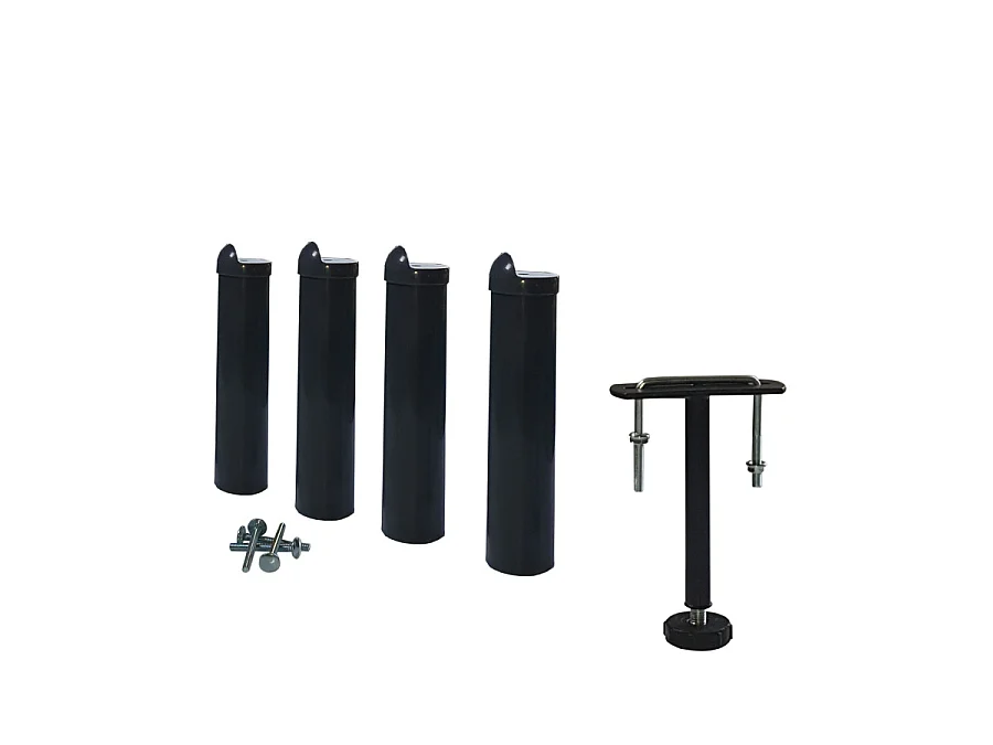 4 pieds ABS + 1 pied de liaison pour sommier métal