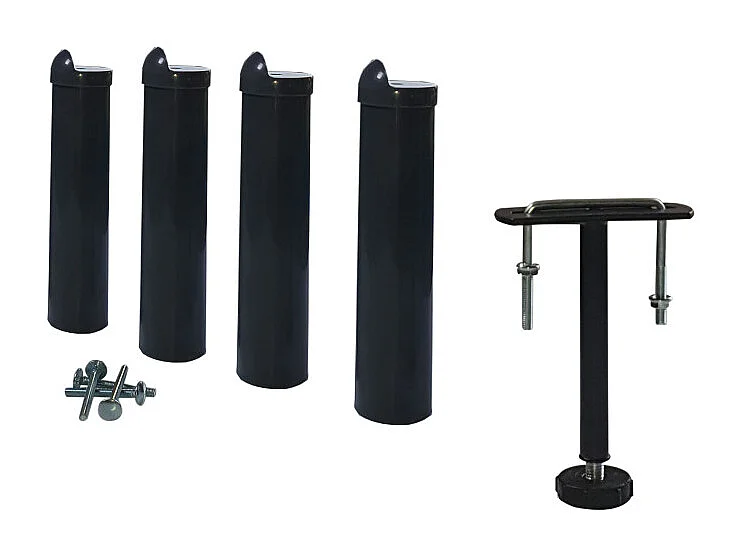 4 pieds ABS + 1 pied de liaison pour sommier métal