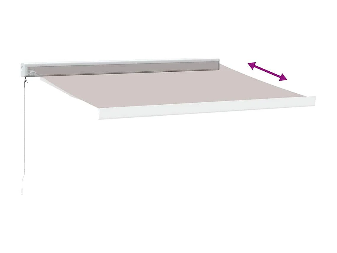 Auvent manuel rétractable marron 300x250 cm