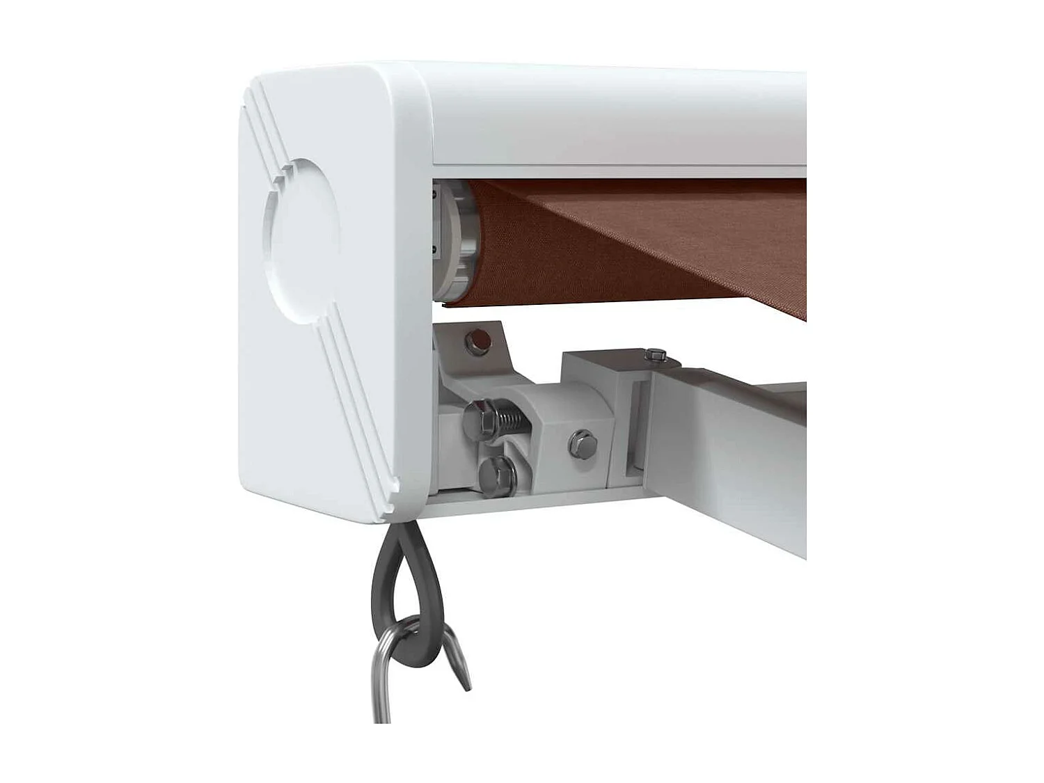 Auvent manuel rétractable marron 300x250 cm