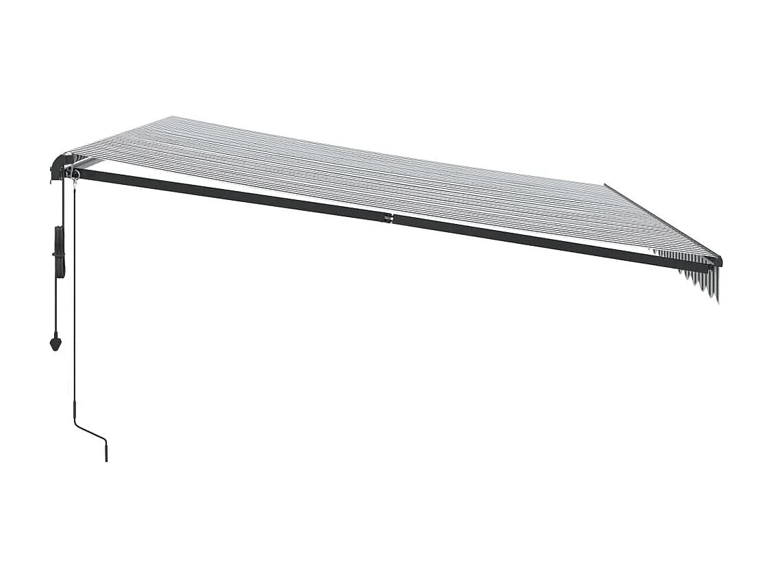 Toldo retrátil automático com LED antracite e branco