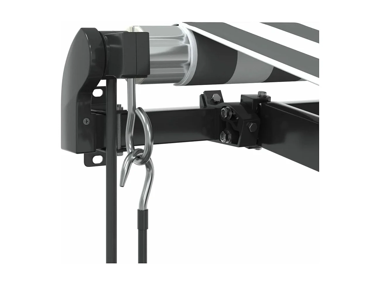 Toldo retrátil automático com LED antracite e branco