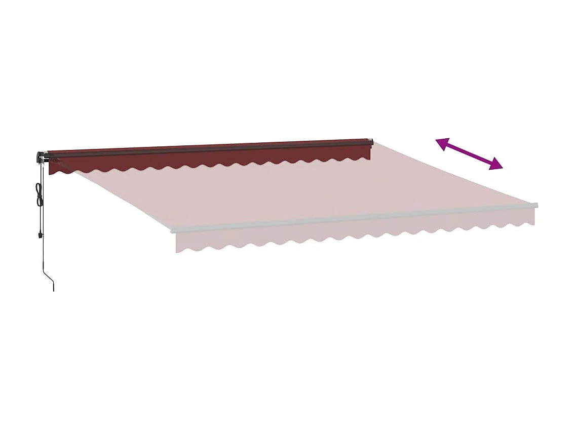 Tenda da sole retrattile automatica bordeaux 450x350 cm