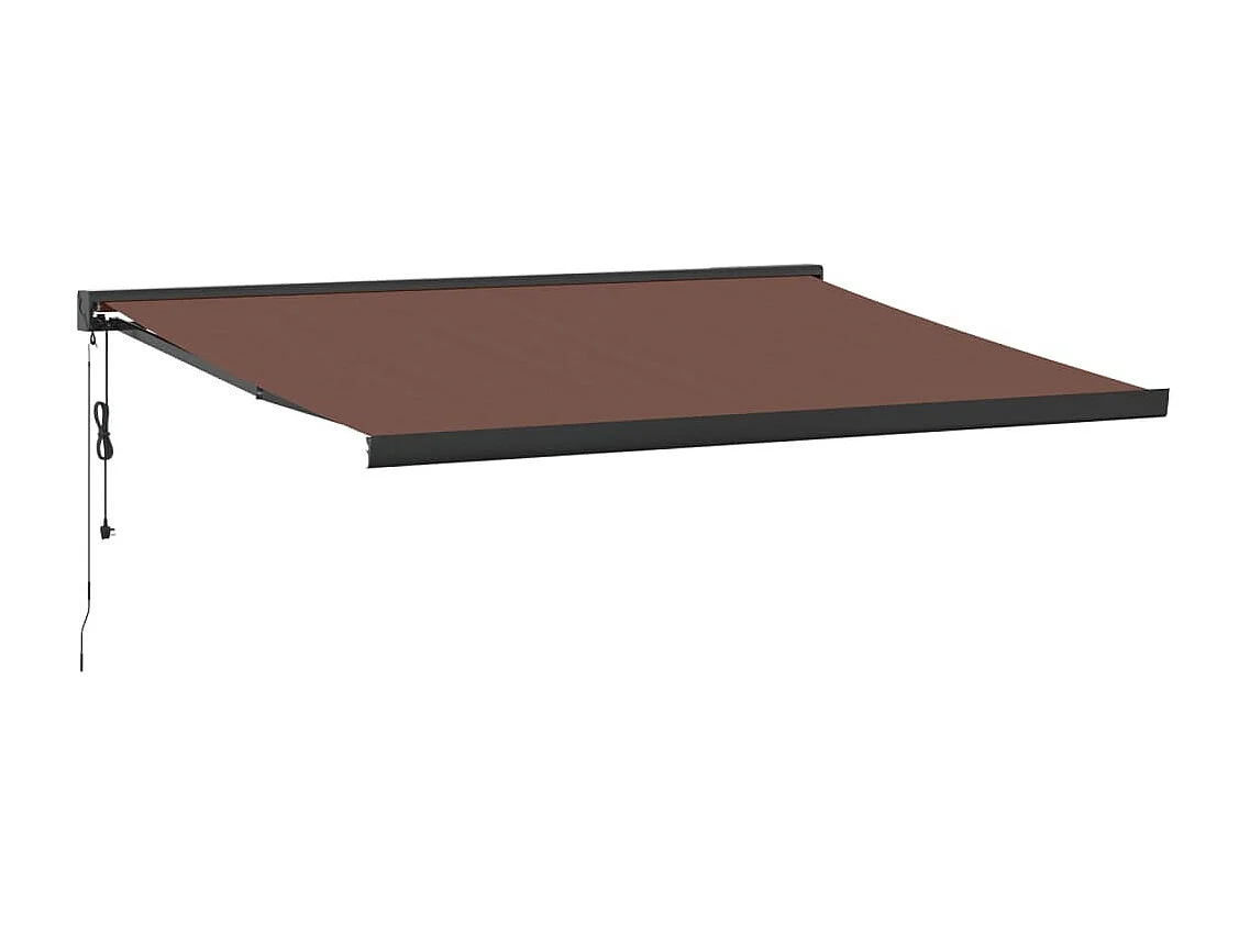 Auvent rétractable automatique marron 400x300 cm