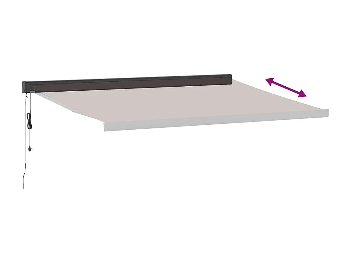 Auvent rétractable automatique marron 400x300 cm