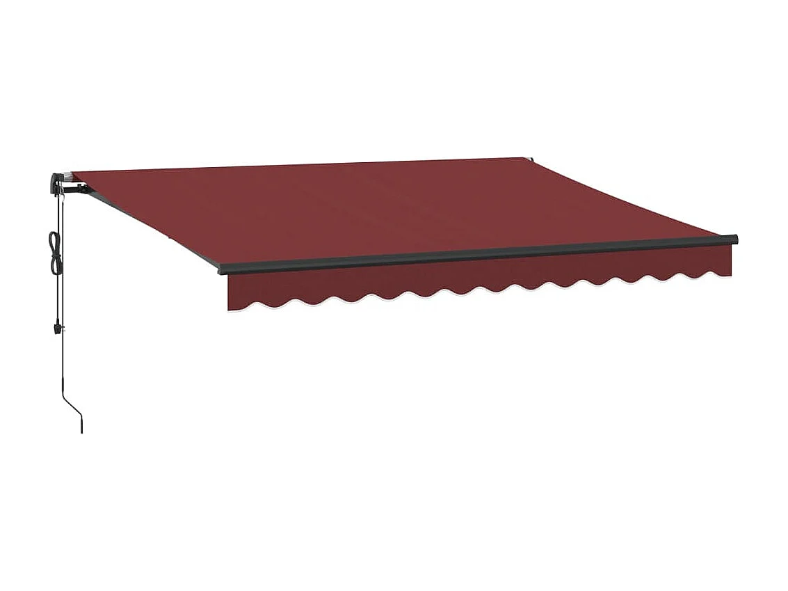 Tenda da sole retrattile automatica bordeaux 350x250 cm