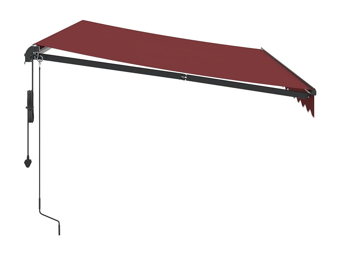Tenda da sole retrattile automatica bordeaux 350x250 cm