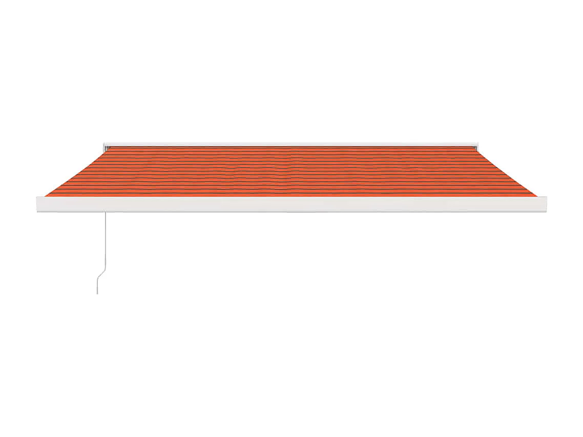 Tenda da sole retrattile arancione e marrone 4,5x3 m in tessuto e alluminio