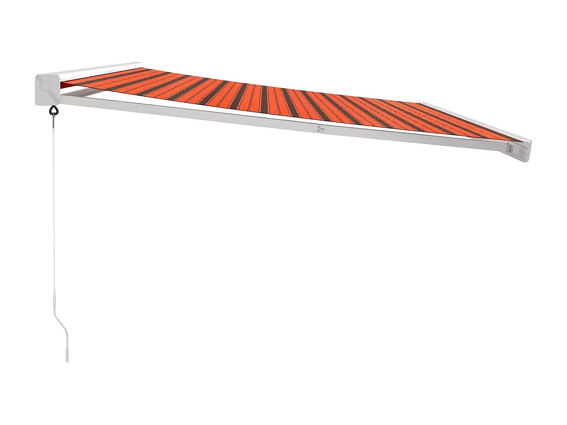 Tenda da sole retrattile arancione e marrone 4,5x3 m in tessuto e alluminio