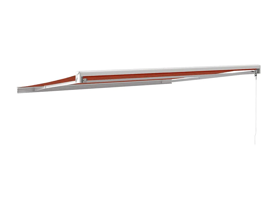 Tenda da sole retrattile arancione e marrone 4,5x3 m in tessuto e alluminio