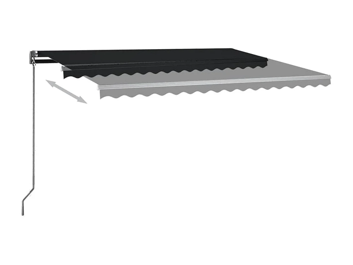 Toldo automático sobre suporte 400x300 cm Antracite