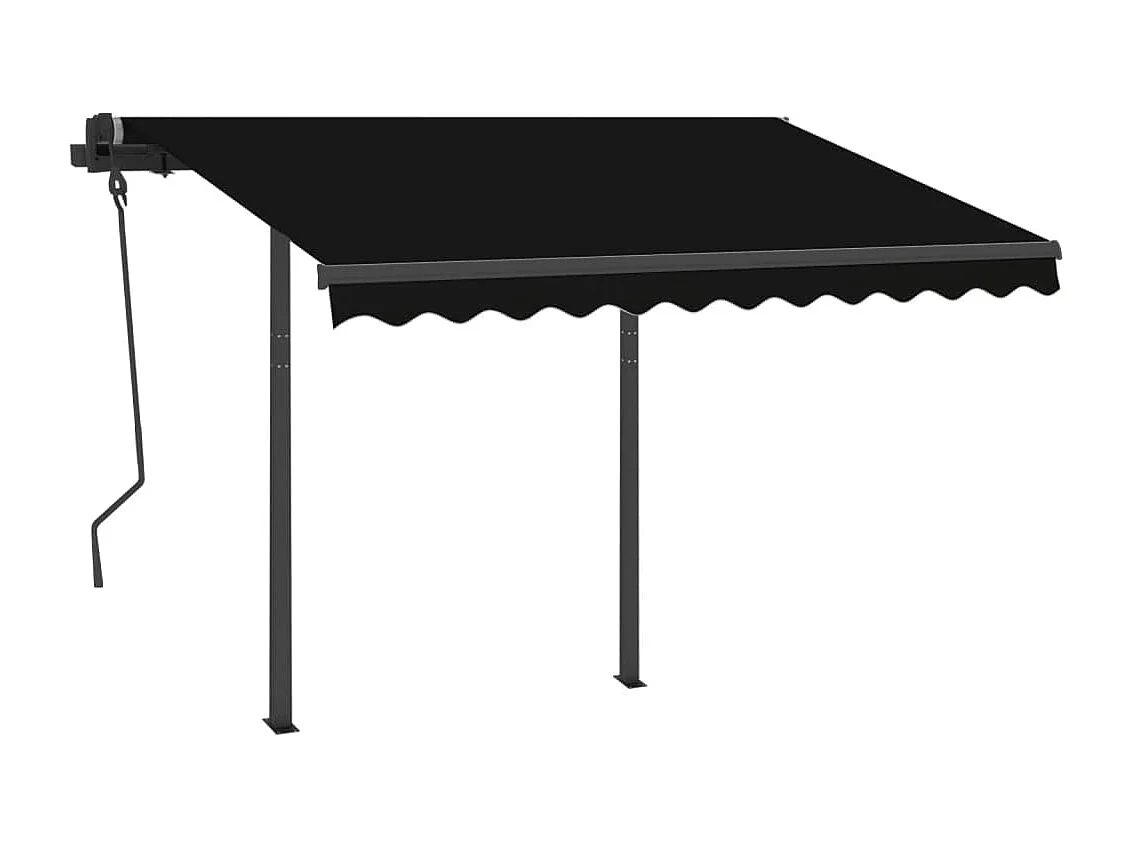 Toldo automático com sensor de vento e LED 3x2,5 m Antracite