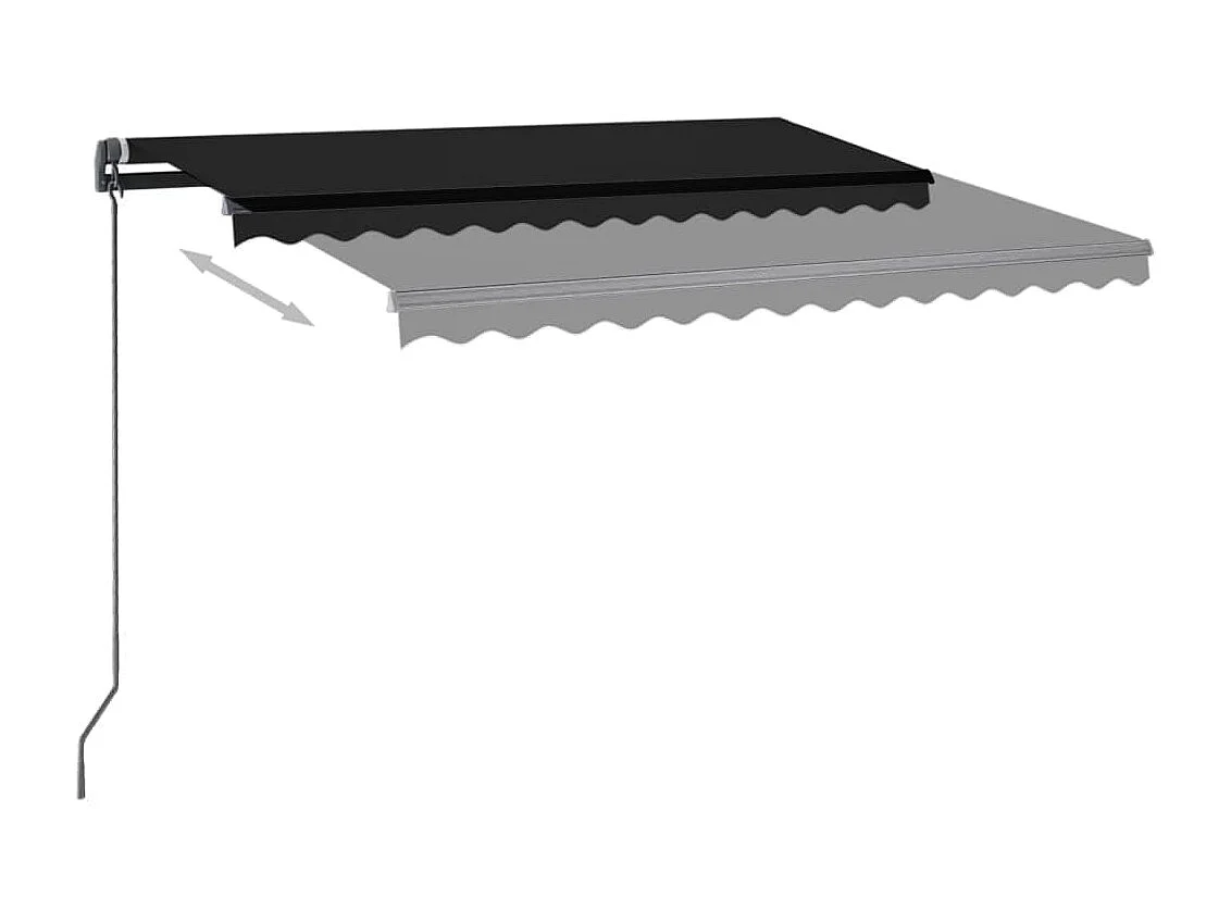 Toldo automático com sensor de vento e LED 3x2,5 m Antracite