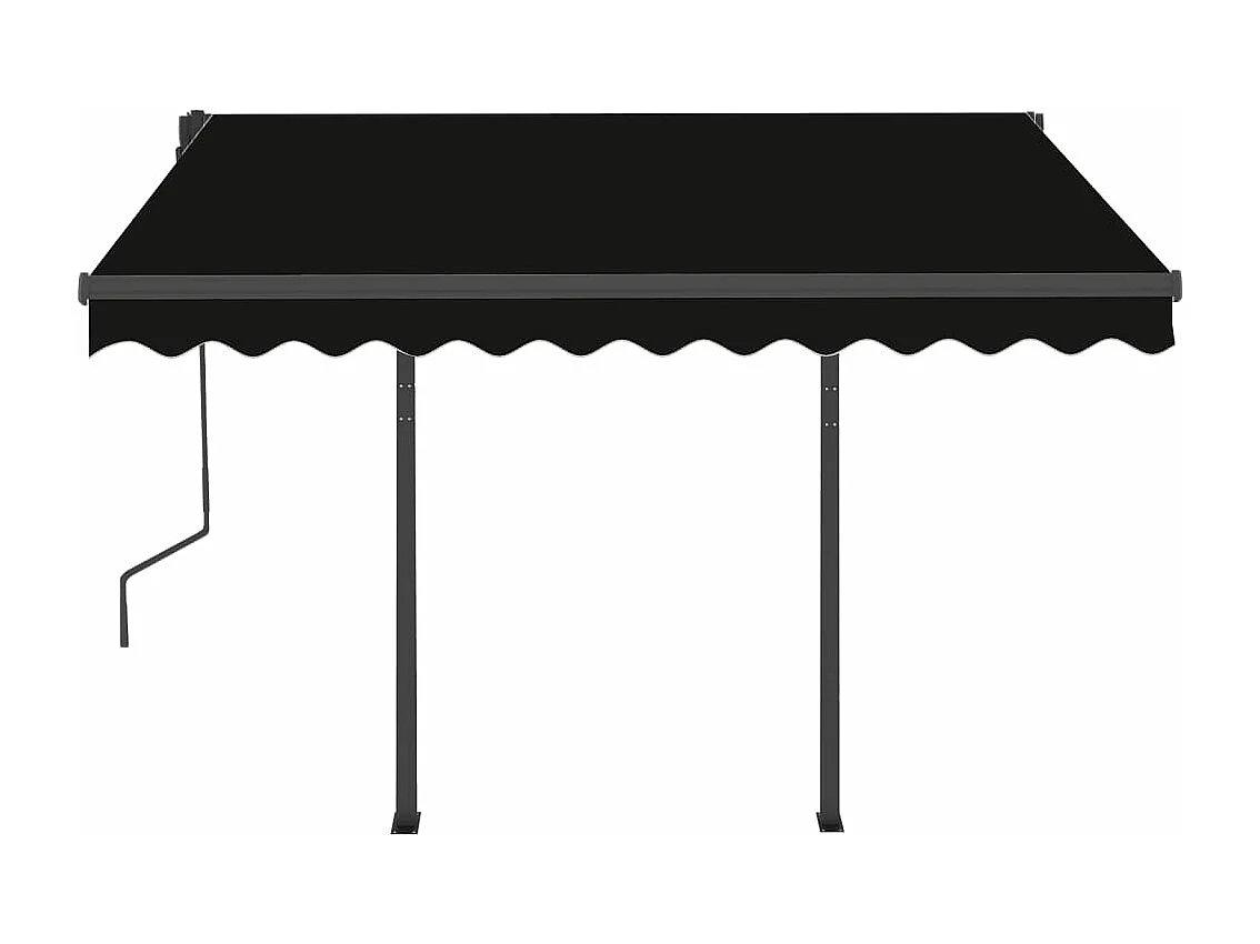 Toldo automático com sensor de vento e LED 3x2,5 m Antracite