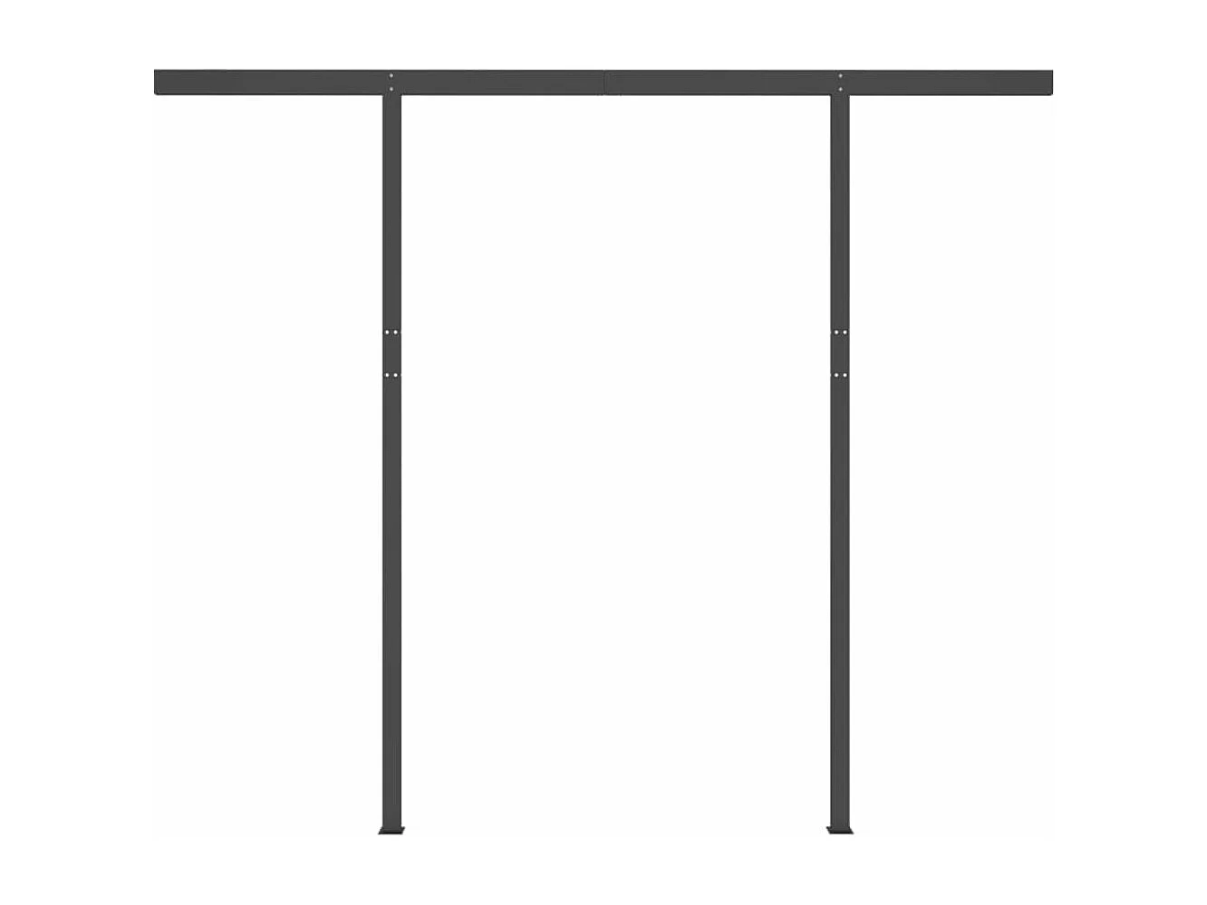 Toldo automático com sensor de vento e LED 3x2,5 m Antracite