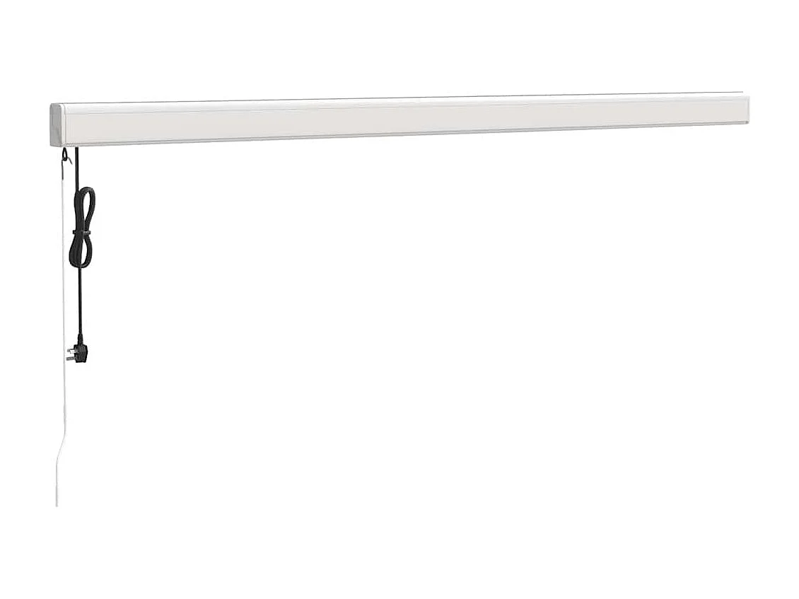 Auvent rétractable jaune et blanc 4,5x3 m tissu et aluminium