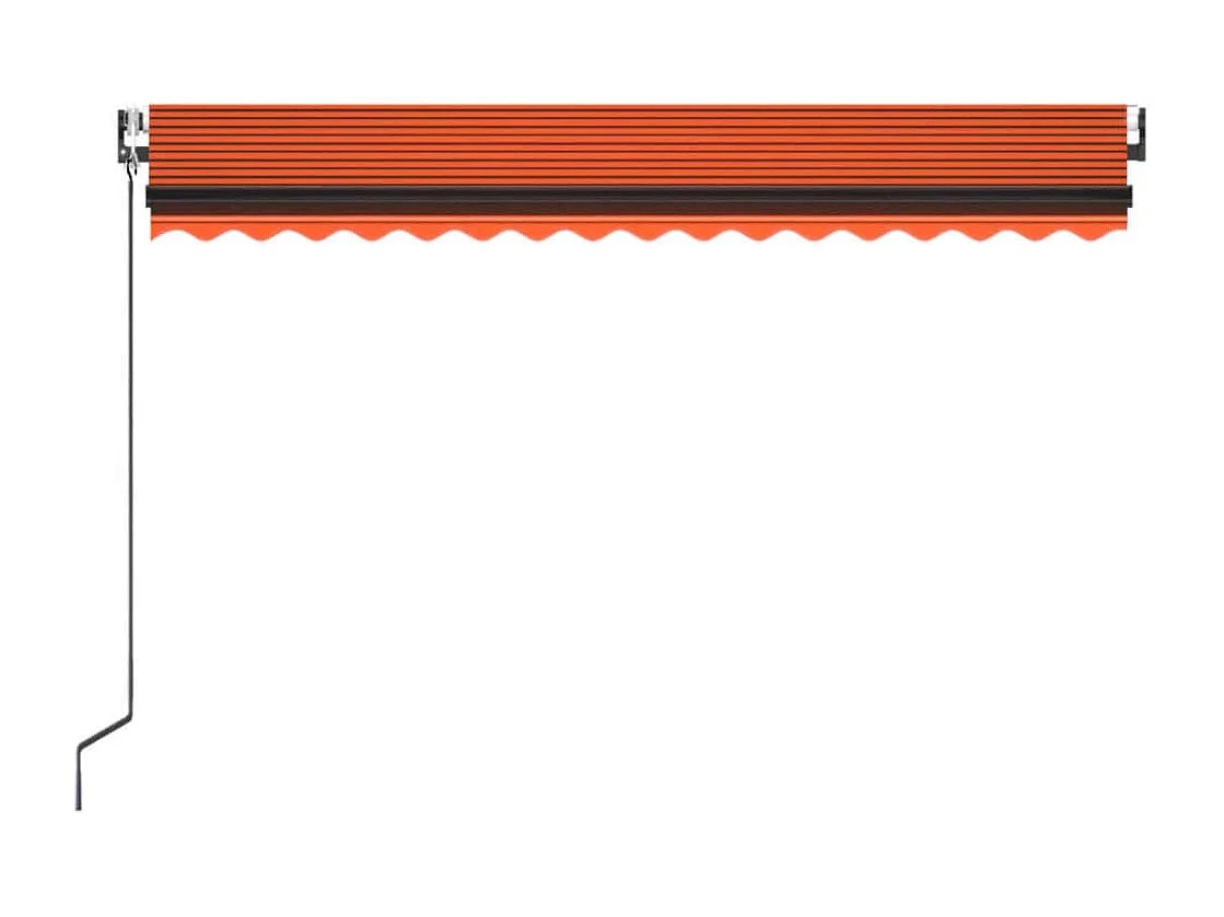 Toldo retrátil automático 400x350 cm Laranja e marrom