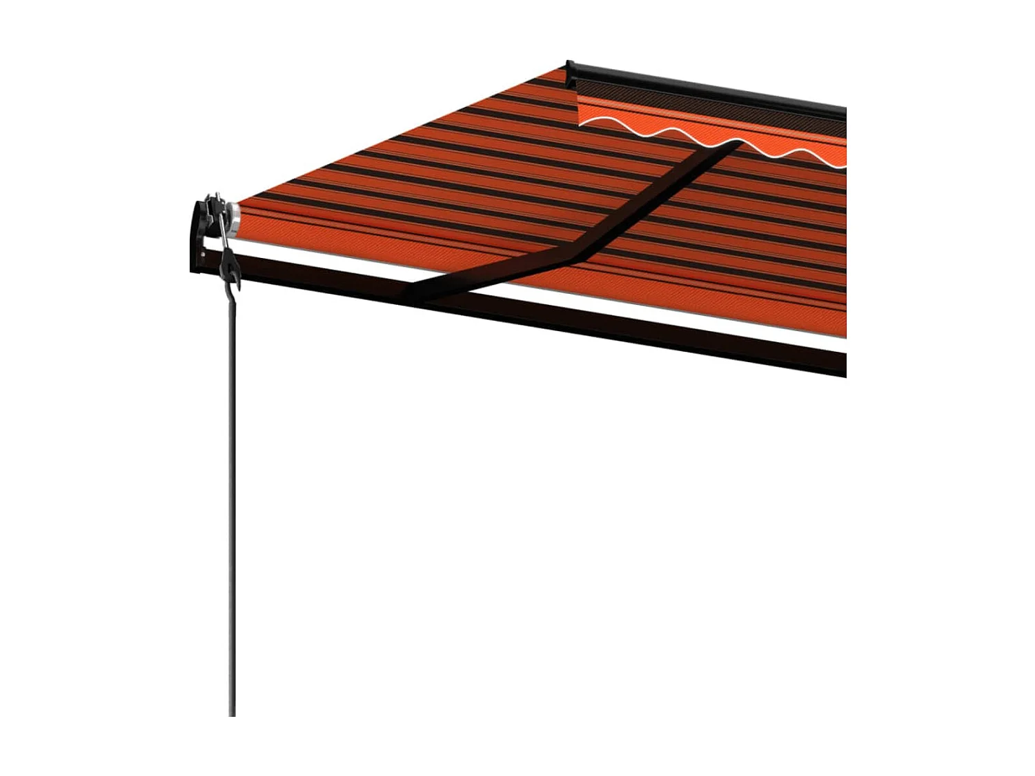Toldo retrátil automático 400x350 cm Laranja e marrom