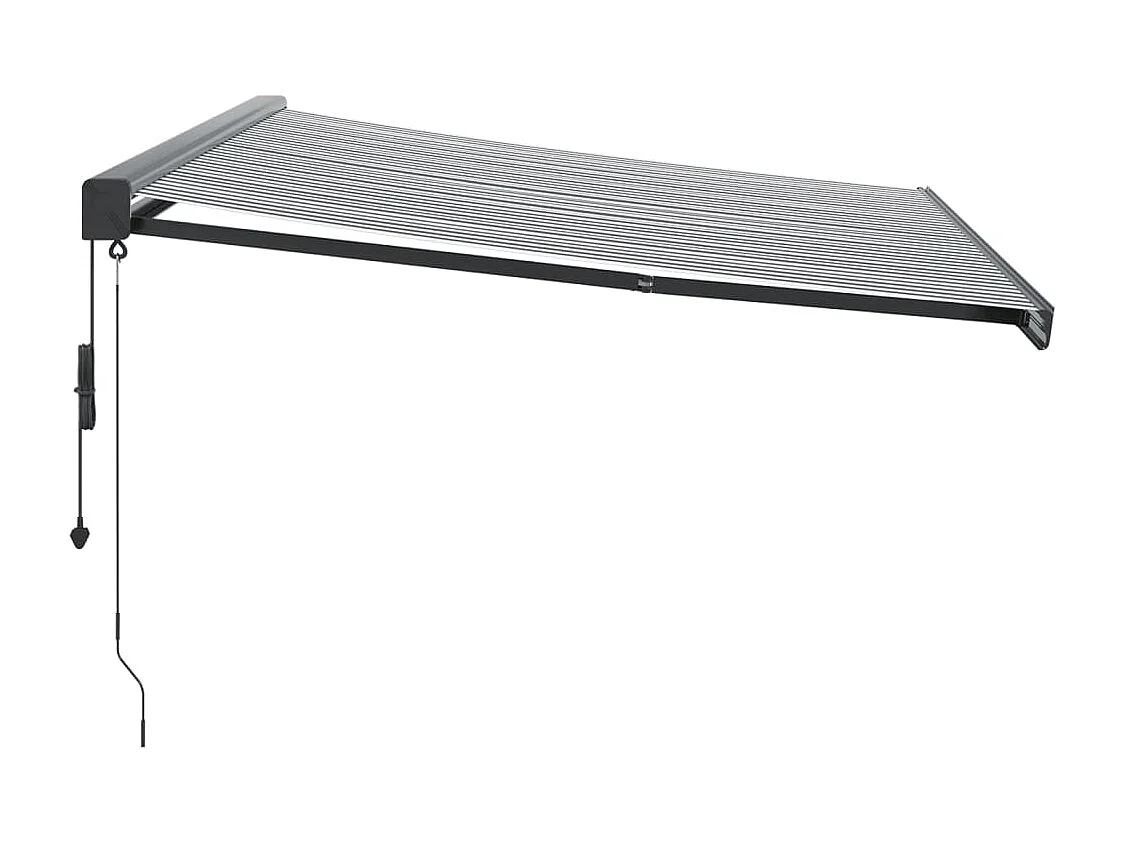 Tenda da sole estensibile antracite e bianca 4x3 m in tessuto e alluminio