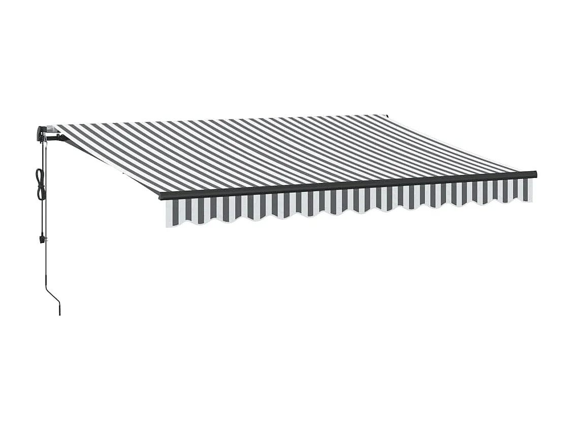 Tenda da sole retrattile automatica antracite e bianca 350x250 cm