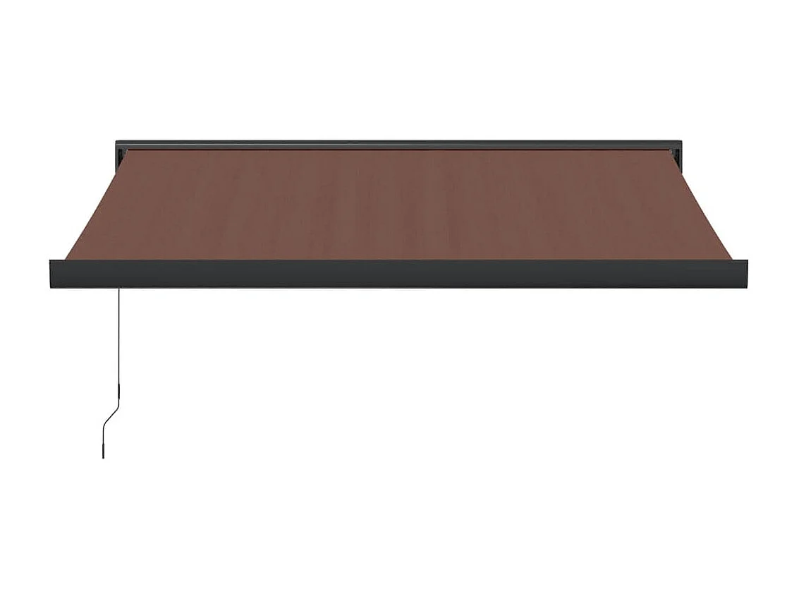 Braune einziehbare manuelle Markise 350x250 cm