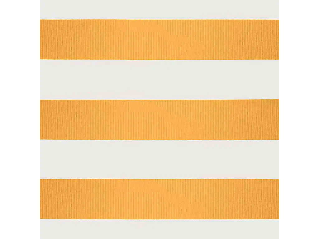 Auvent rétractable jaune et blanc 3x2,5 m tissu et aluminium