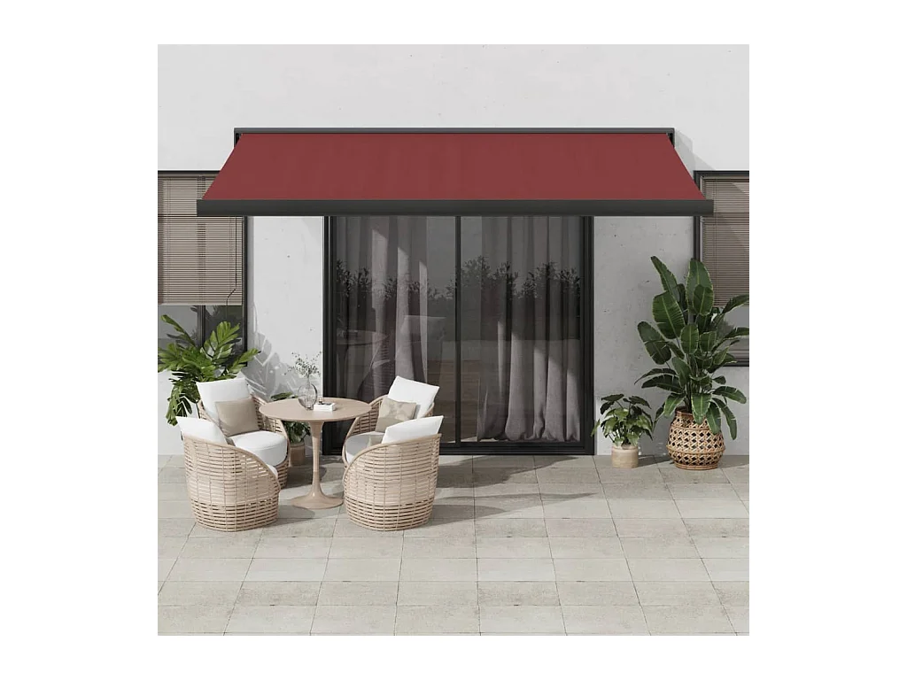 Tenda da sole retrattile automatica bordeaux 400x300 cm