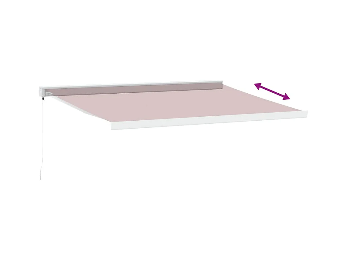 Manuell ausziehbare Markise burgunderfarben 450x300 cm