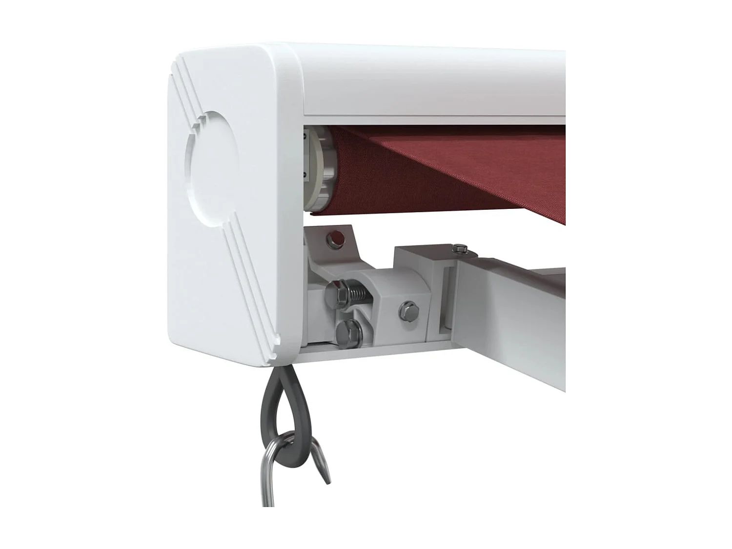 Auvent manuel rétractable bordeaux 450x300 cm