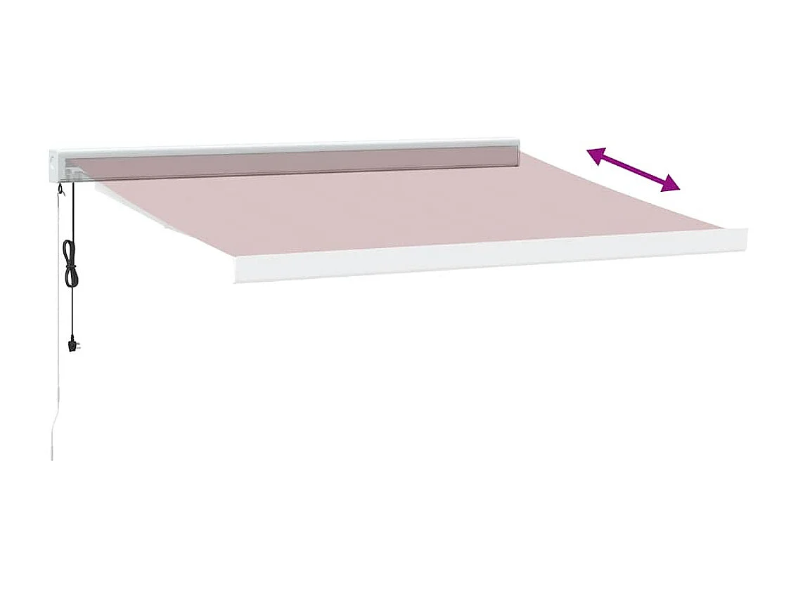 Tenda da sole retrattile automatica bordeaux 350x250 cm