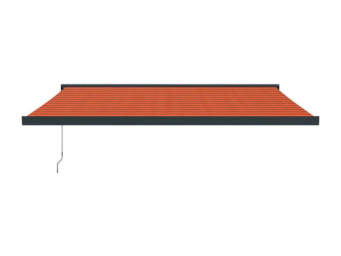 Tenda da sole retrattile arancione e marrone 4x3 m tessuto e alluminio