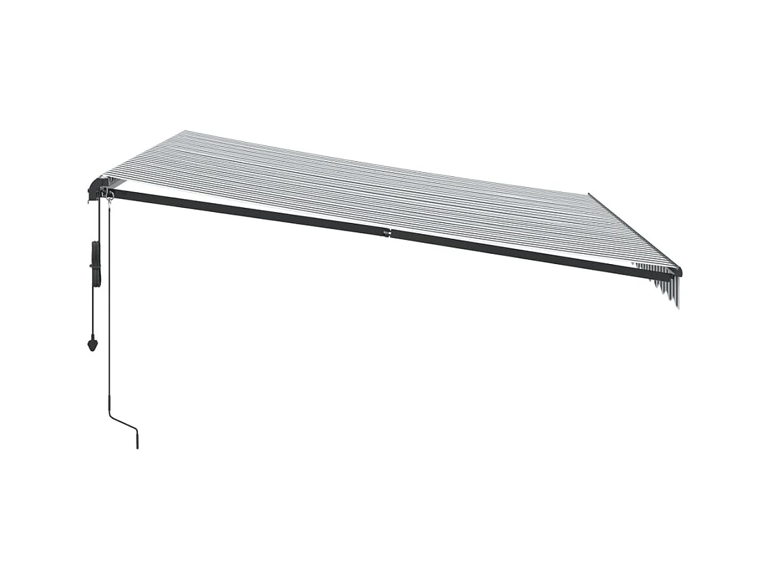 Tenda da sole retrattile automatica antracite e bianca 400x300 cm