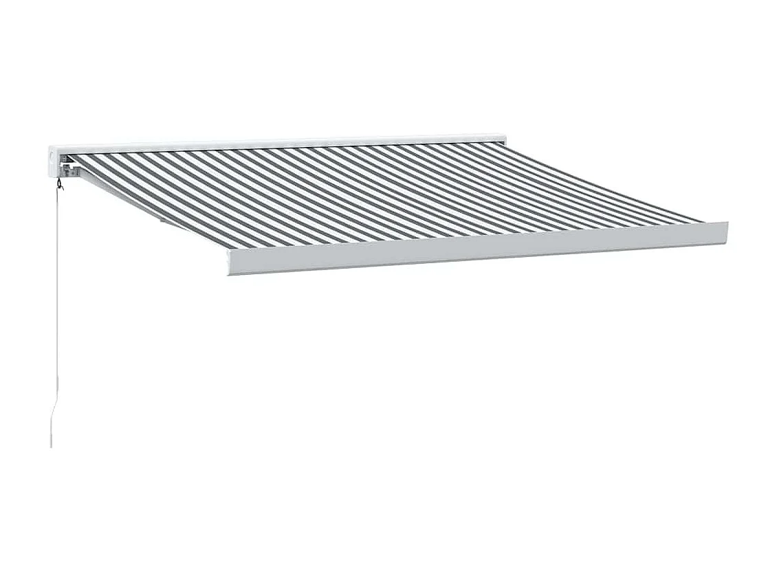 Tenda da sole estensibile antracite e bianco 3,5x2,5m tessuto/alluminio