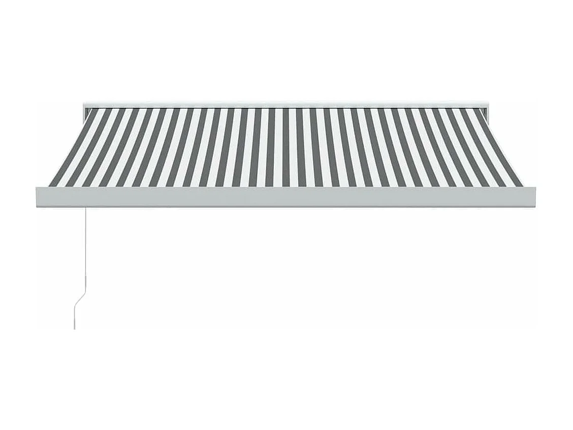 Tenda da sole estensibile antracite e bianco 3,5x2,5m tessuto/alluminio