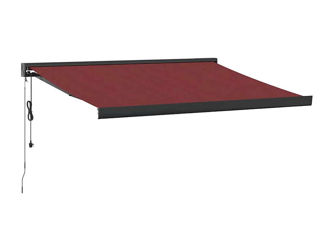 Auvent rétractable automatique bordeaux 300x250 cm