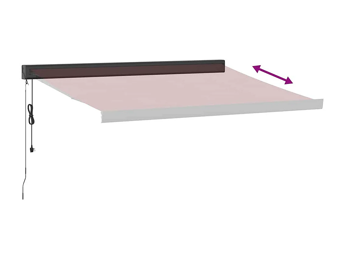 Toldo retrátil automático bordô 300x250 cm