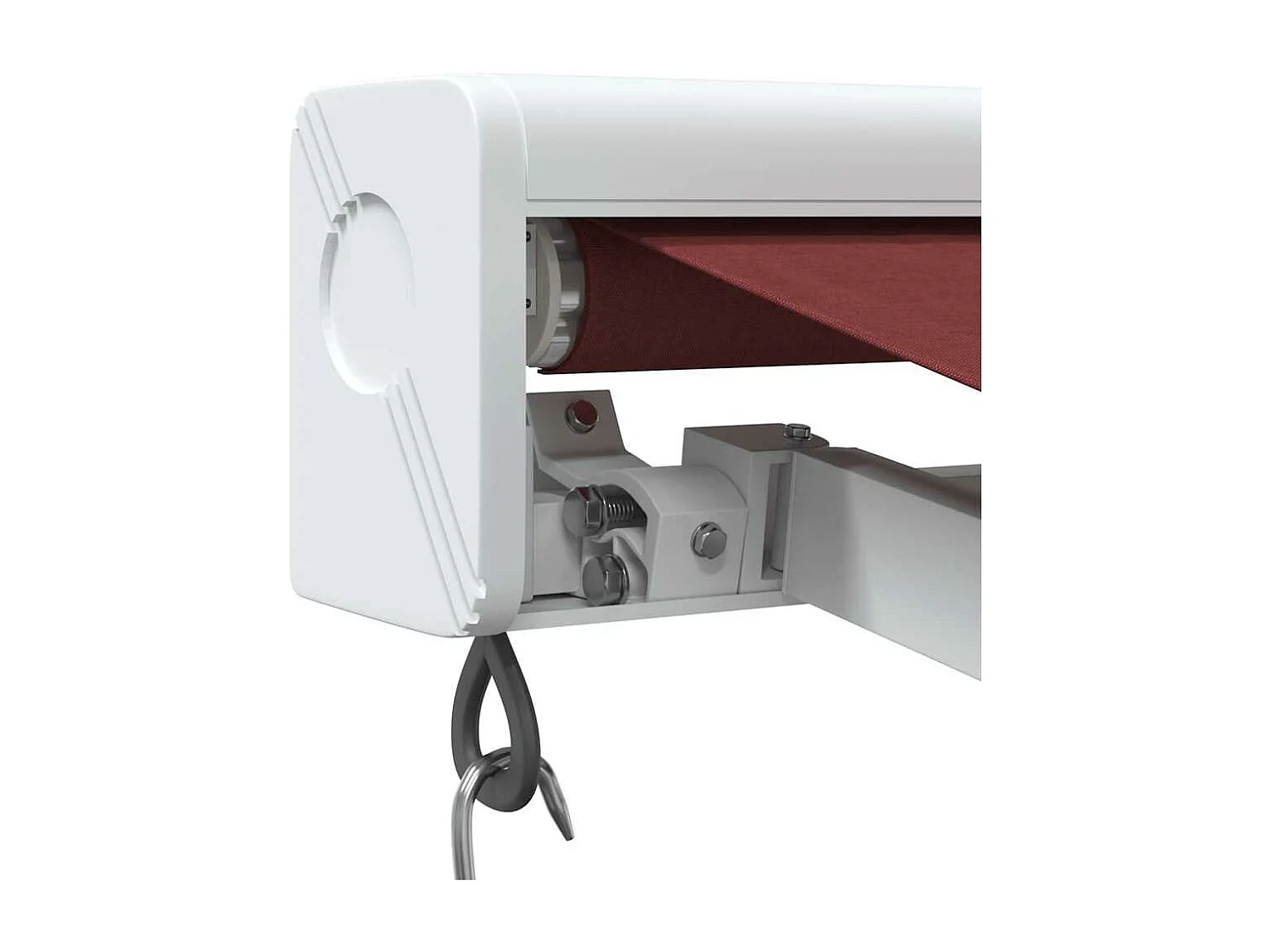 Toldo retrátil manual bordô 300x250 cm