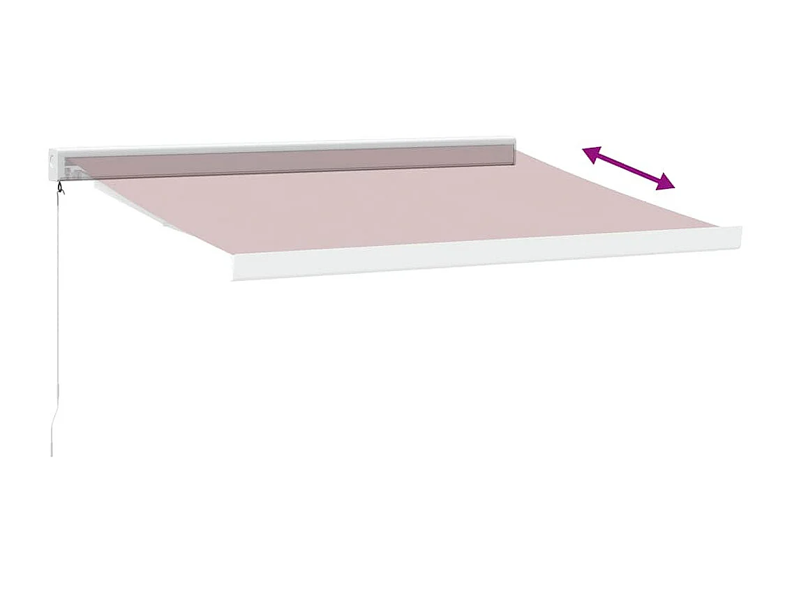 Toldo retrátil manual bordô 300x250 cm