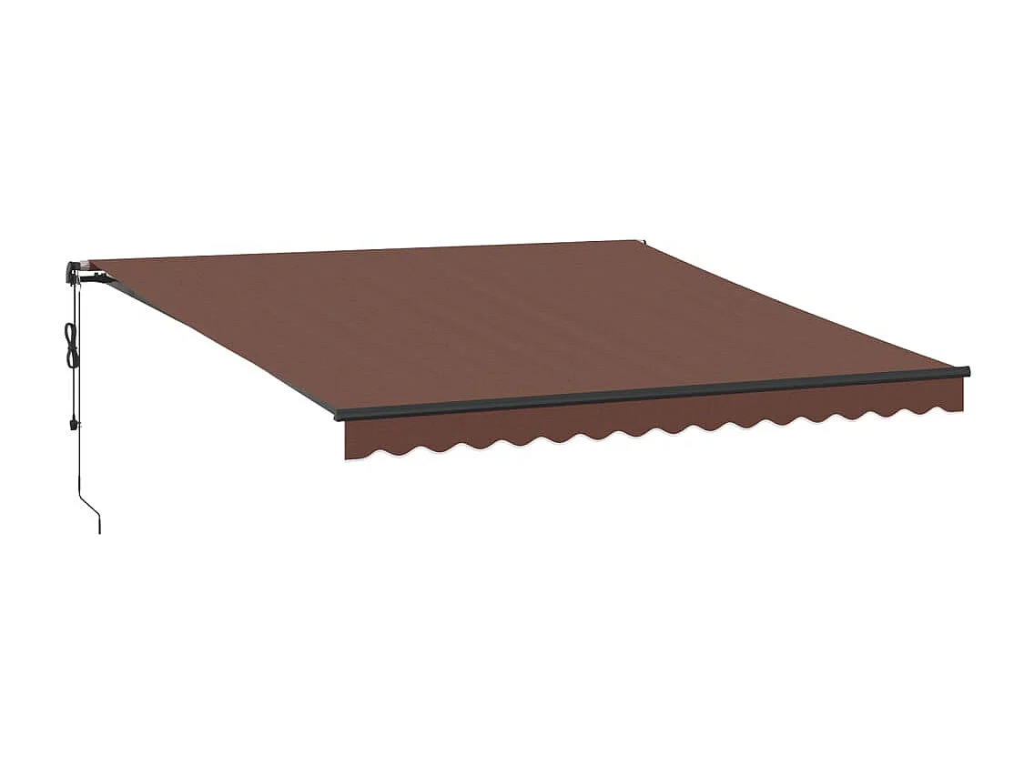 Auvent rétractable automatique avec LED marron 400x350 cm