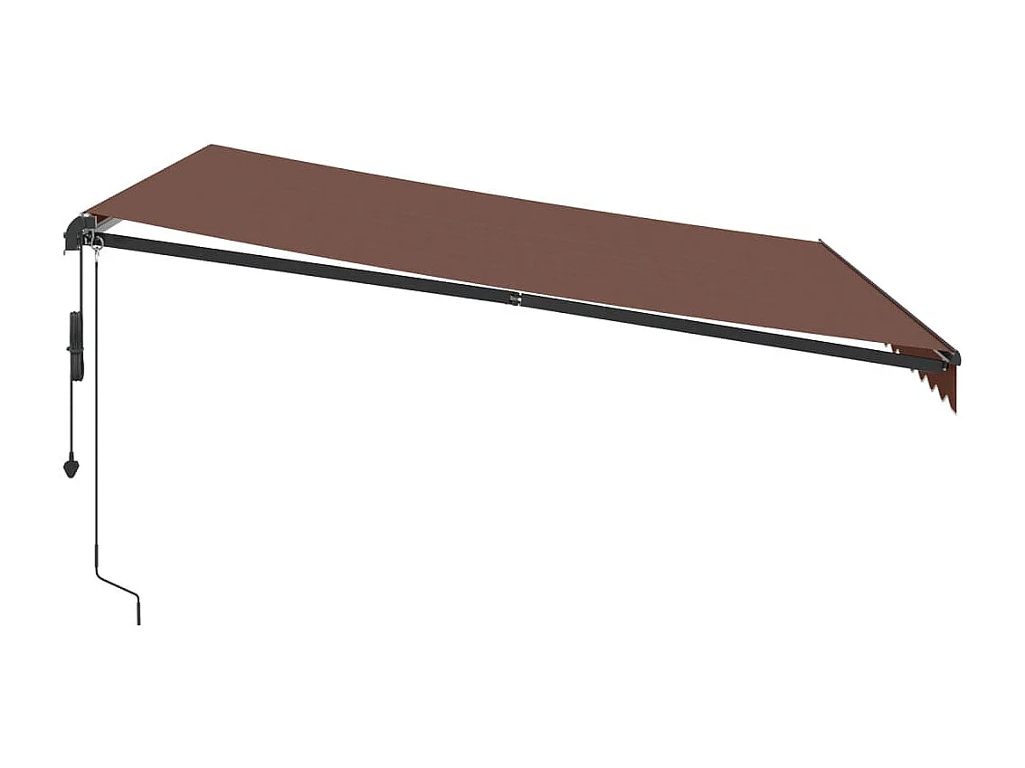 Auvent rétractable automatique avec LED marron 400x350 cm