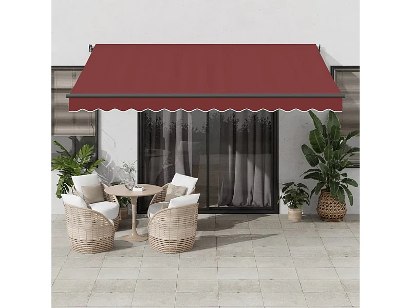Toldo retrátil automático bordô 400x300 cm