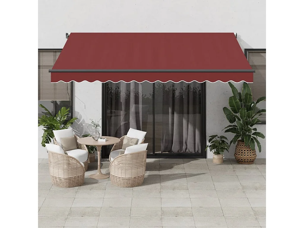 Toldo retrátil automático bordô 400x300 cm