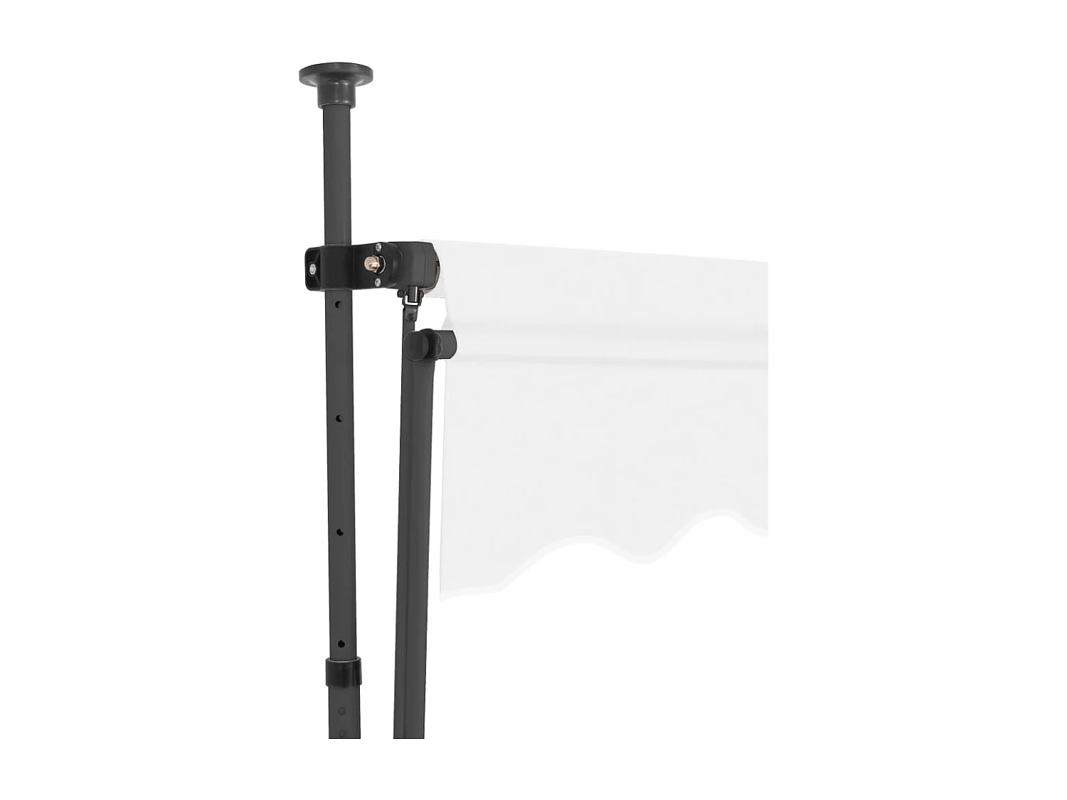 Auvent manuel rétractable avec LED 100 cm Crème