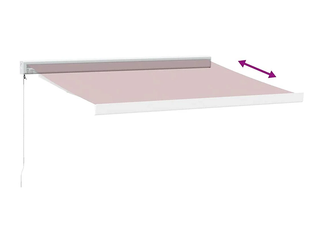 Tenda da sole retrattile manuale bordeaux 350x250 cm