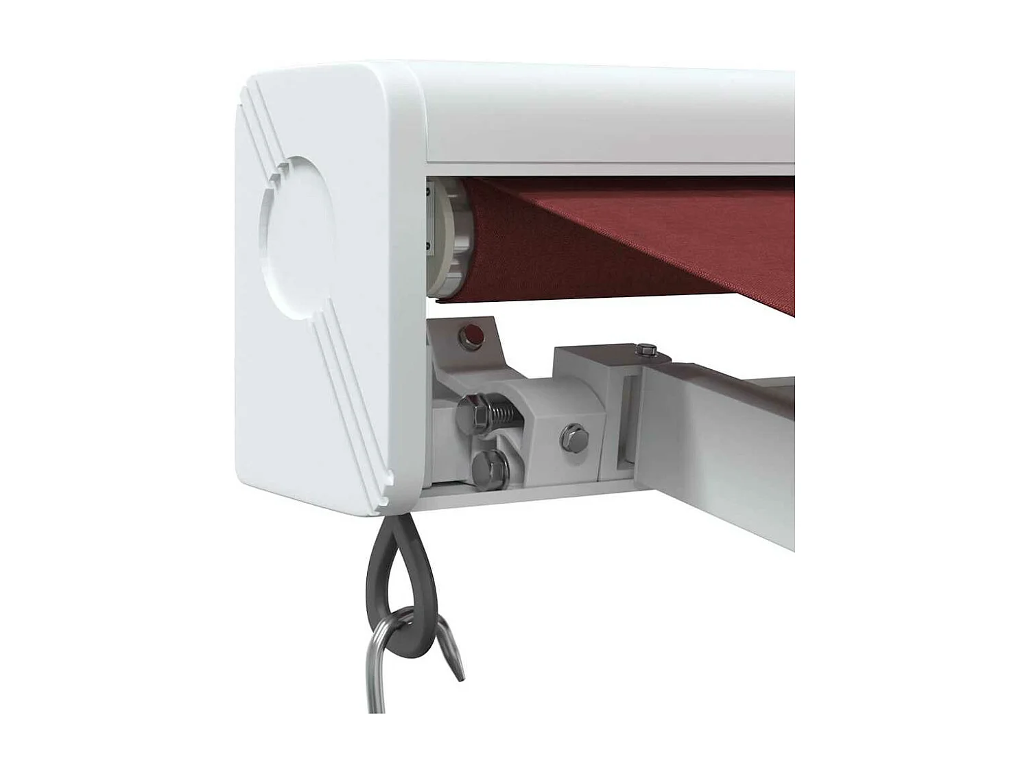 Tenda da sole retrattile manuale bordeaux 350x250 cm