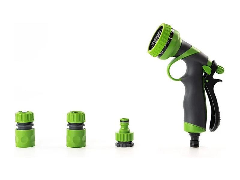 Pistola di spruzzatura e pulizia - Suan - 8 getti - Kit completo di raccordi