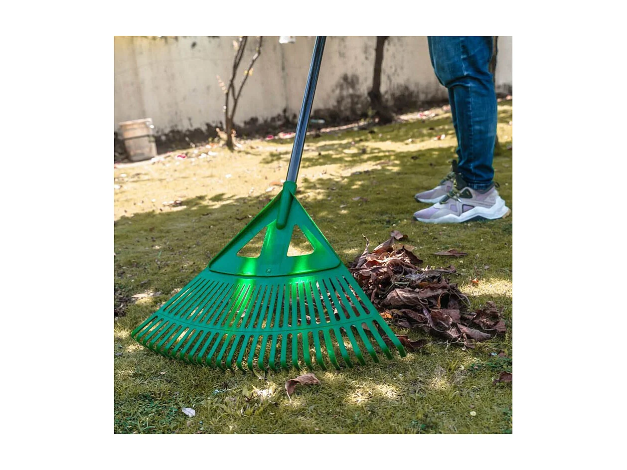 Balai à feuilles de jardin - Suan - Grande taille avec 27 dents